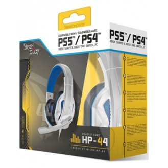 STEELPLAY WIRED STEREO HEADSET HP44 WHITE/BLUE STEELPLAY WIRED STEREO HEADSET HP44 WHITE/BLUE